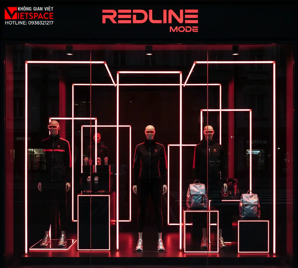 thiết kế cửa hàng thời trang redline mode _9
