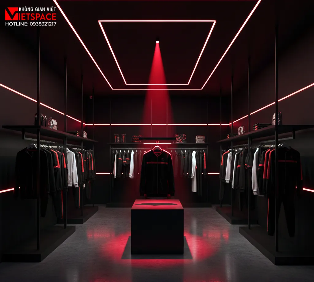 thiết kế cửa hàng thời trang redline mode _11