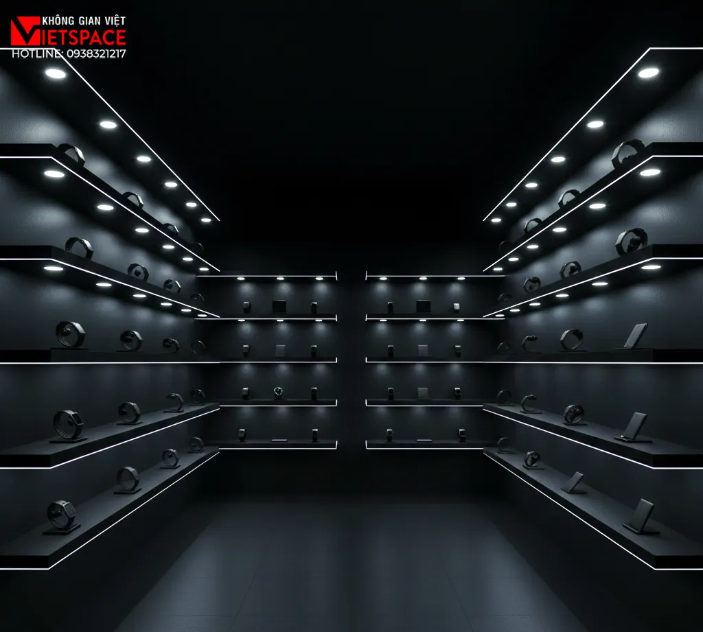 thiết kế cửa hàng thời trang hyper black studio _3