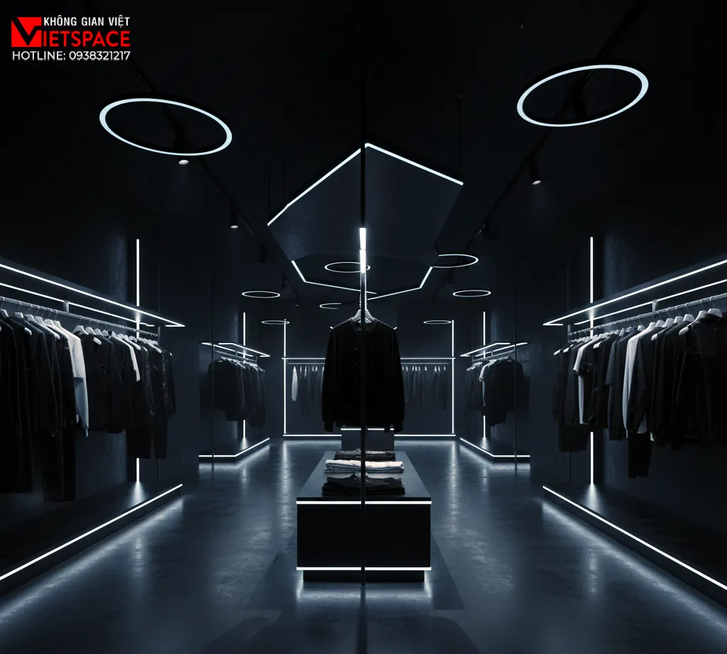 thiết kế cửa hàng thời trang hyper black studio _10