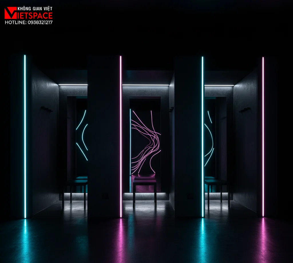 thiết kế cửa hàng thời trang neon noir studio _8
