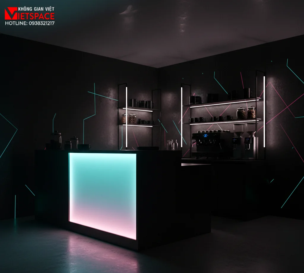thiết kế cửa hàng thời trang neon noir studio _12