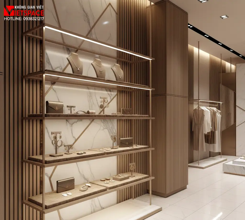 thiết kế cửa hàng thời trang noble aura boutique _3