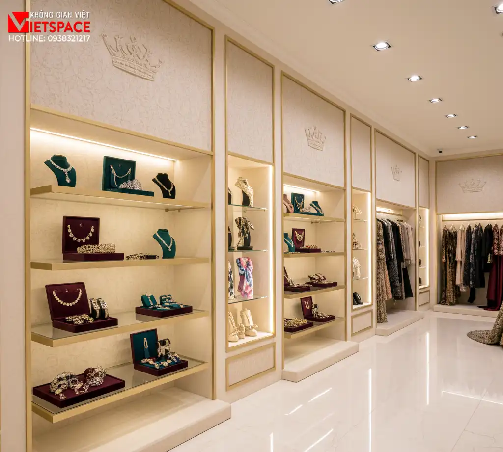 thiết kế cửa hàng thời trang golden throne couture _3