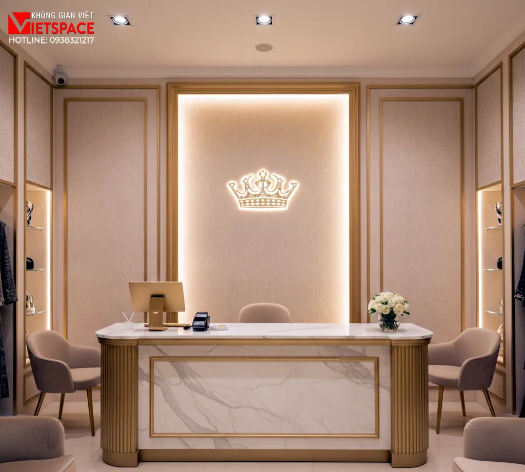 thiết kế cửa hàng thời trang golden throne couture _6