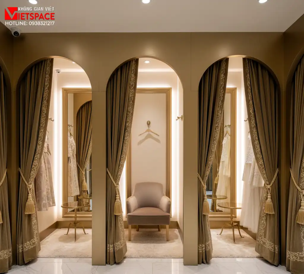 thiết kế cửa hàng thời trang golden throne couture _9