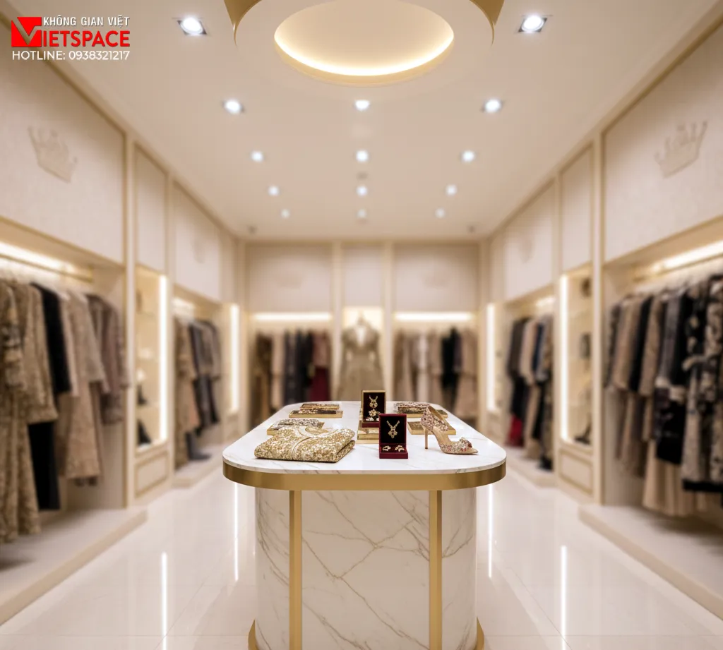 thiết kế cửa hàng thời trang golden throne couture _10