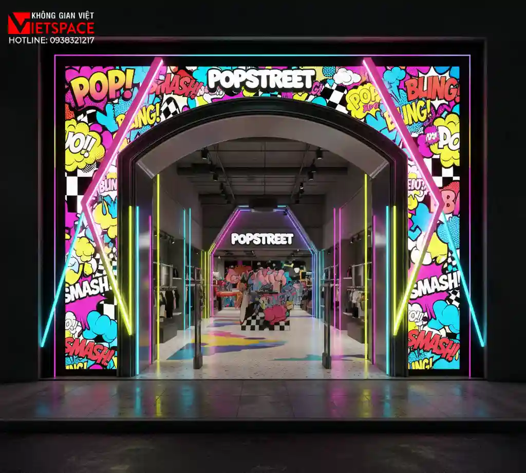 thiết kế cửa hàng thời trang popstreet _9