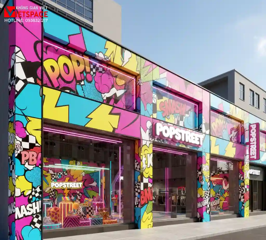 thiết kế cửa hàng thời trang popstreet _2