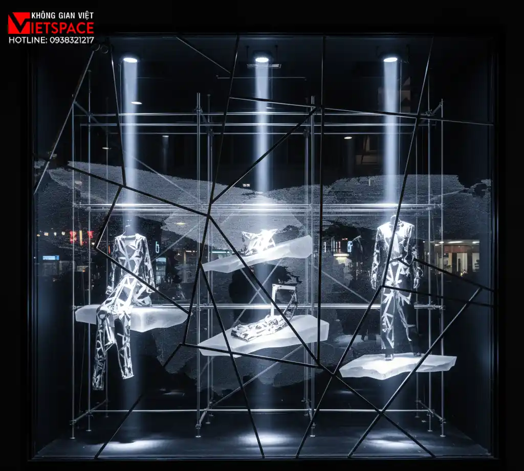 thiết kế cửa hàng thời trang static noise _16