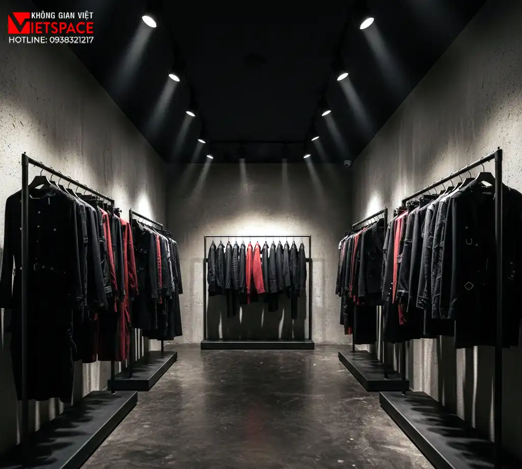 thiết kế cửa hàng thời trang dark side club _14