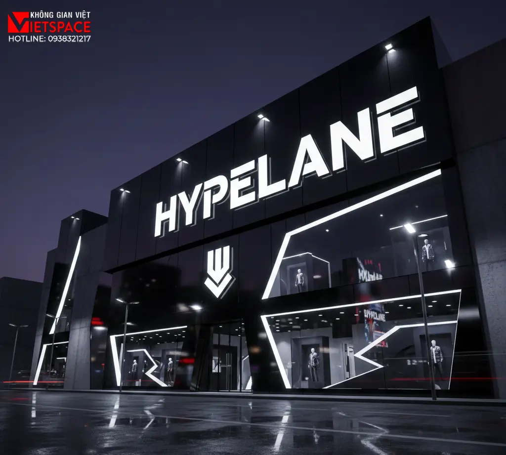 thiết kế cửa hàng thời trang hypelane _2