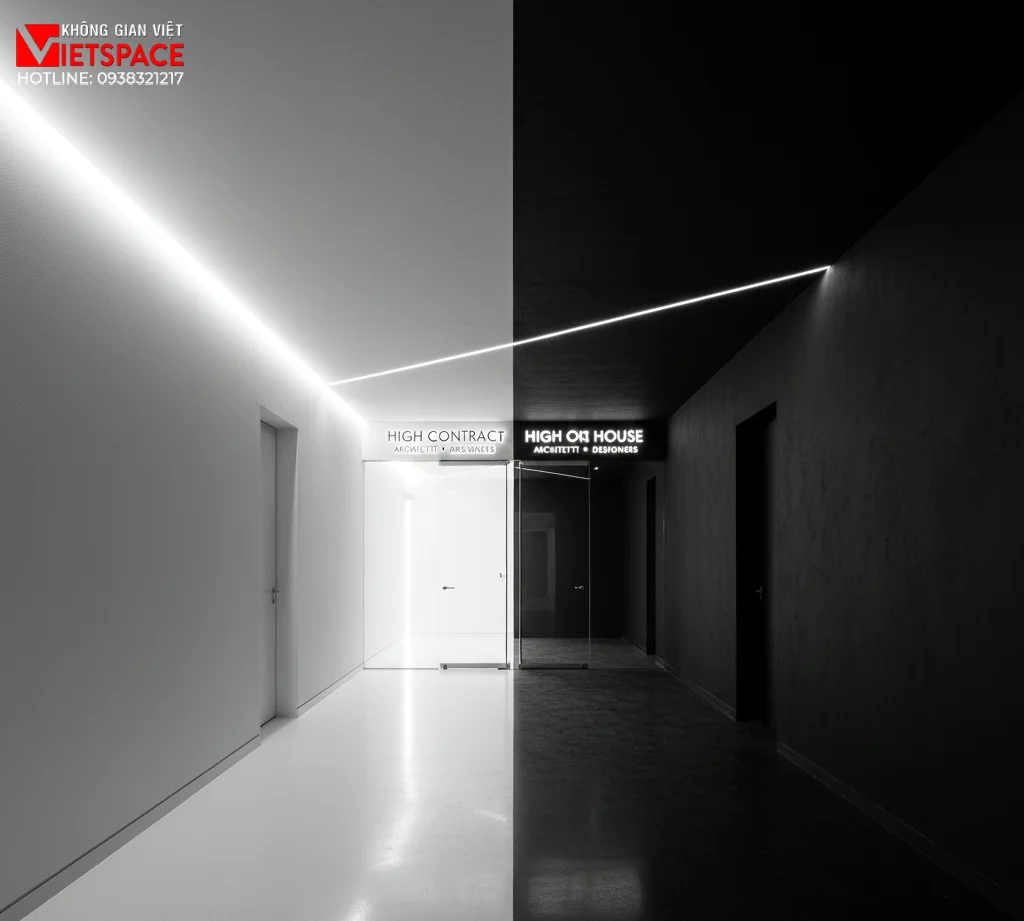 thiết kế cửa hàng thời trang high contrast house _8