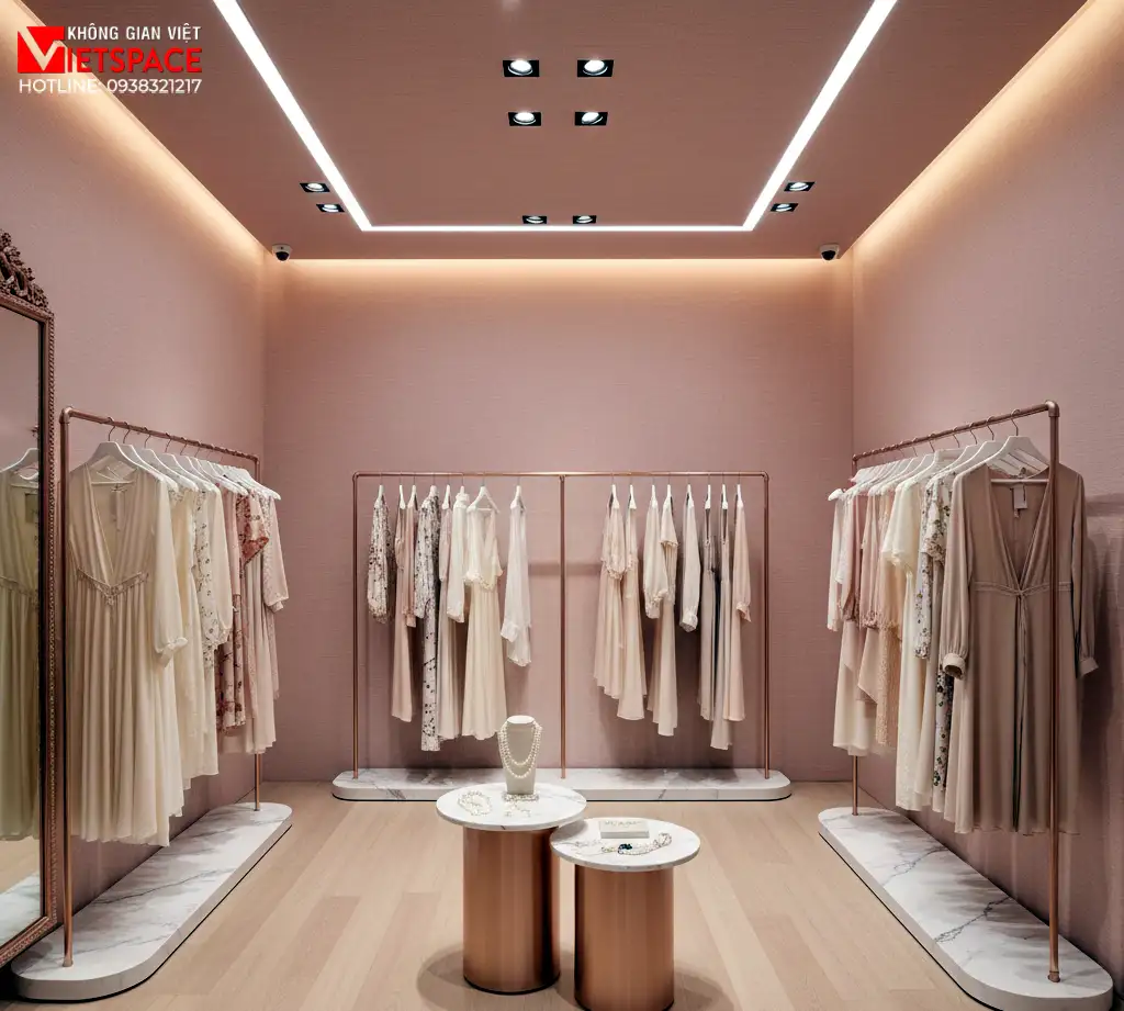thiết kế cửa hàng thời trang rosé & pearl _13