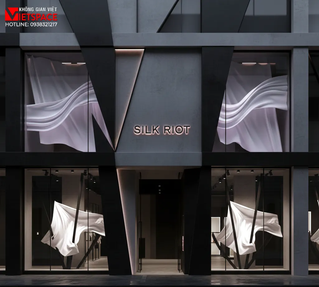 thiết kế cửa hàng thời trang silk riot _2