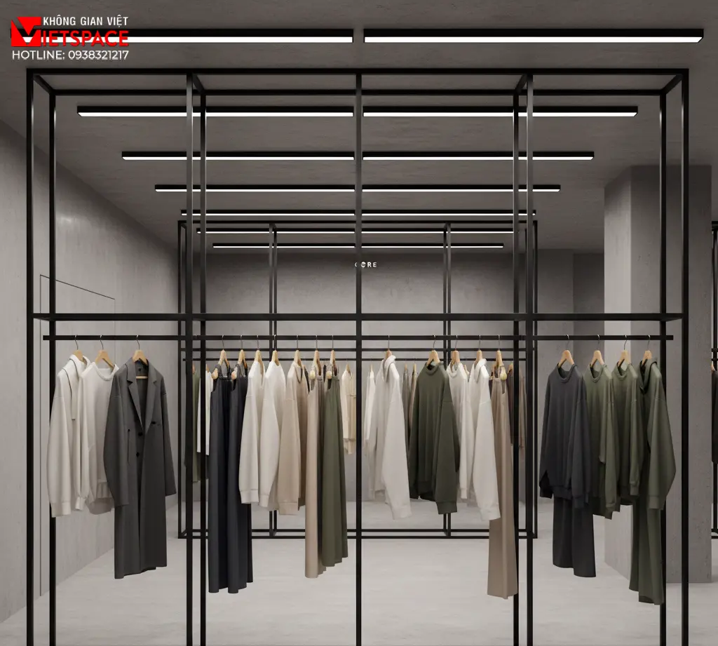 thiết kế cửa hàng thời trang core _14