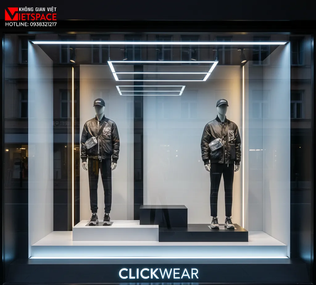 thiết kế cửa hàng thời trang clickwear _5
