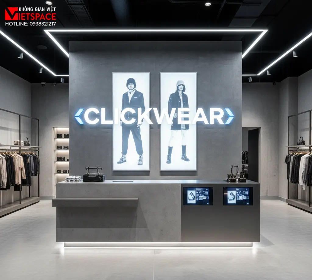 thiết kế cửa hàng thời trang clickwear _8