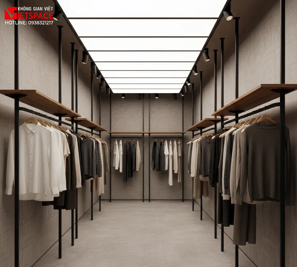 thiết kế cửa hàng thời trang timber & thread _12