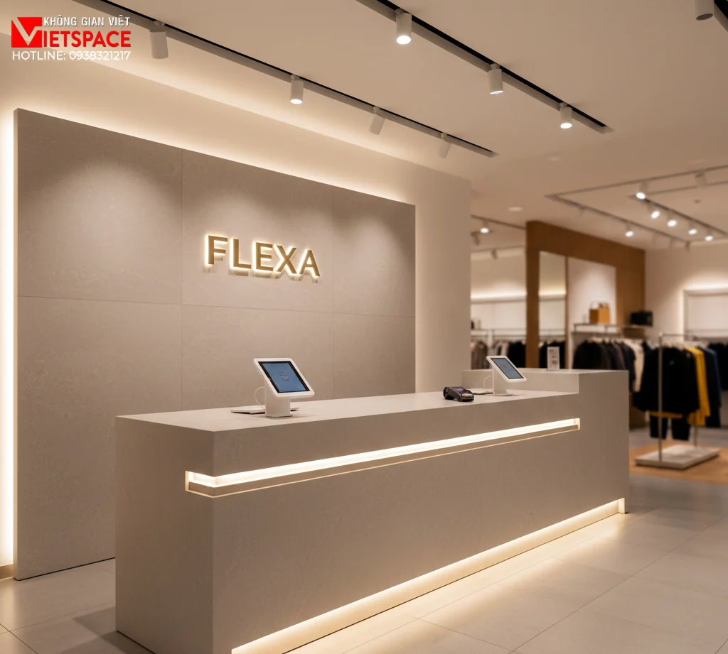 thiết kế cửa hàng thời trang flexa _6