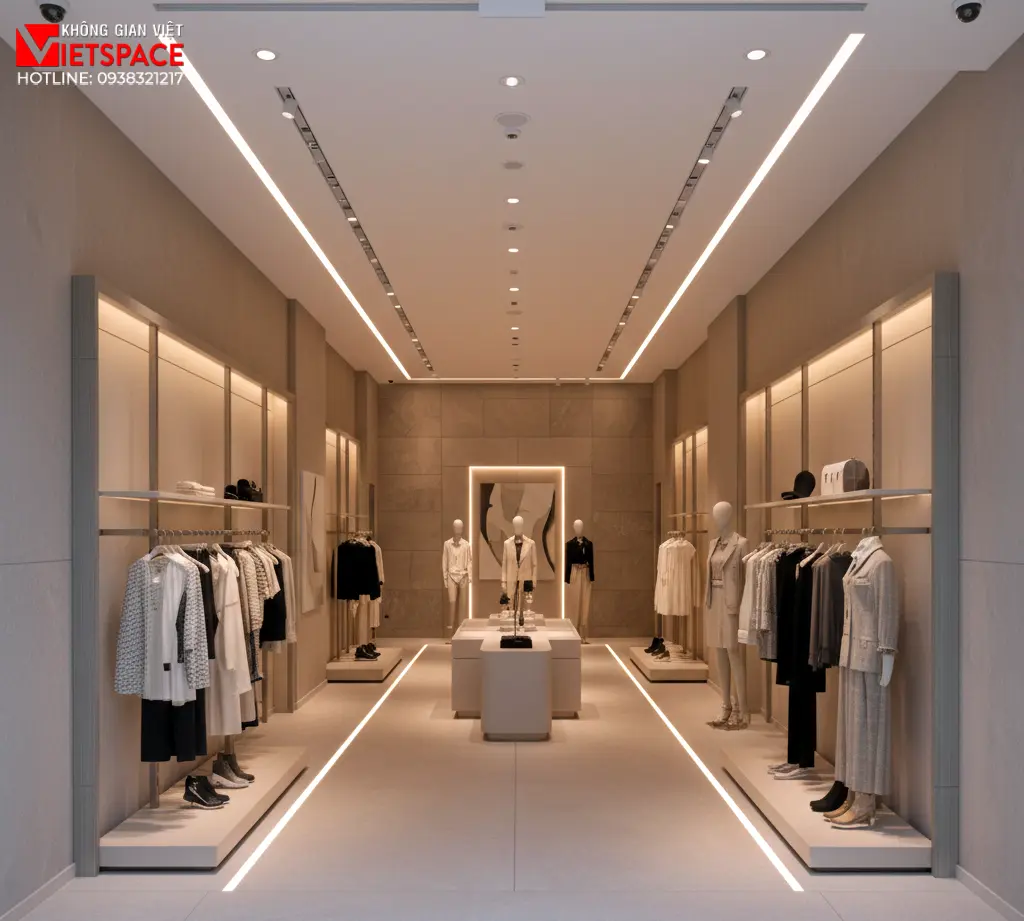 thiết kế cửa hàng thời trang flexa _11