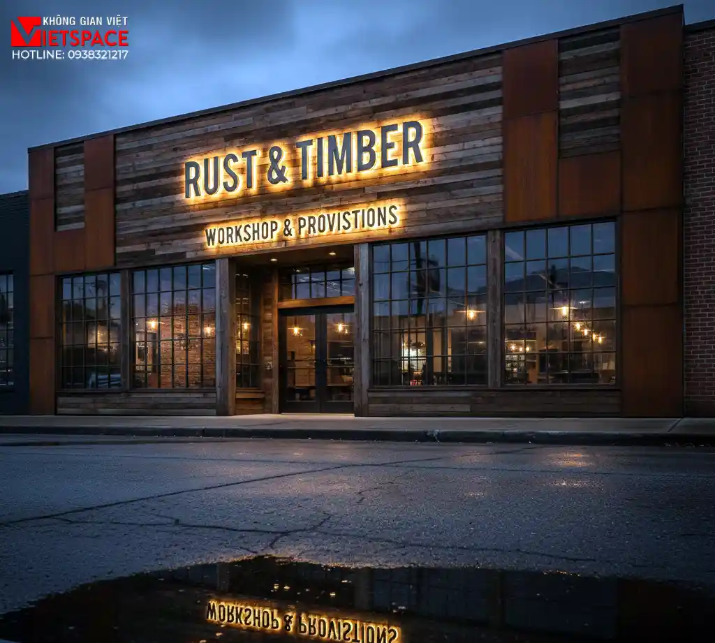 thiết kế cửa hàng thời trang rust & timber _2