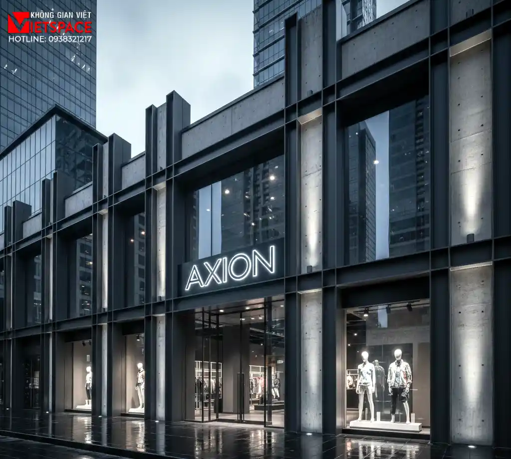 thiết kế cửa hàng thời trang axion _2