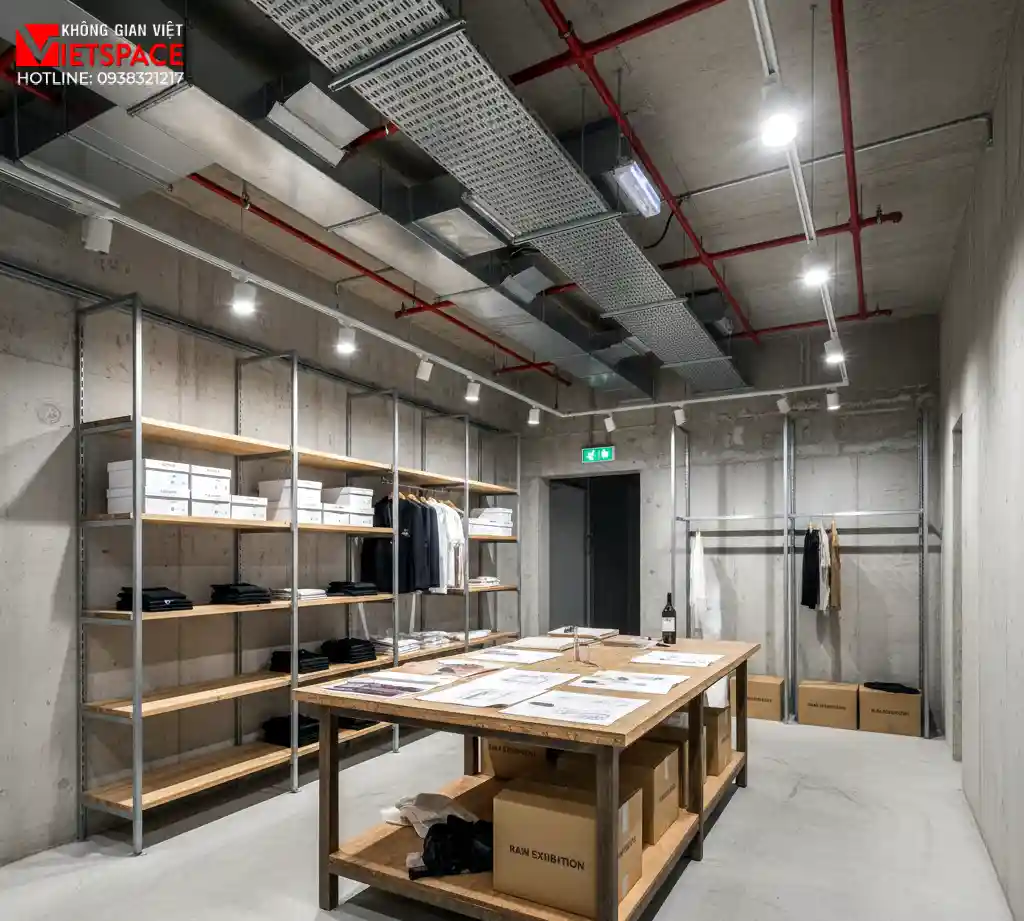 thiết kế cửa hàng thời trang raw exhibition _4
