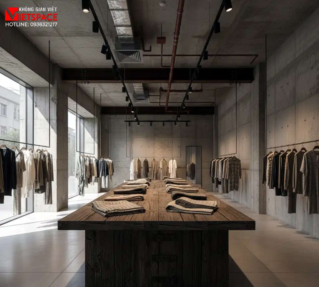 thiết kế cửa hàng thời trang raw exhibition _7