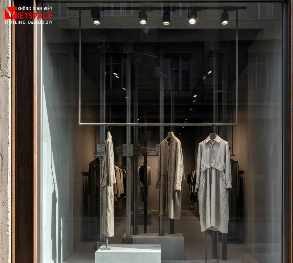 thiết kế cửa hàng thời trang raw exhibition _8