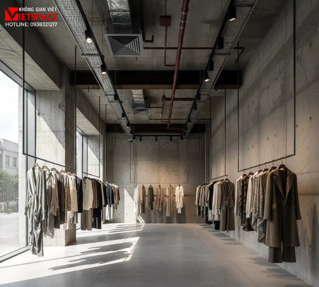 thiết kế cửa hàng thời trang raw exhibition _11