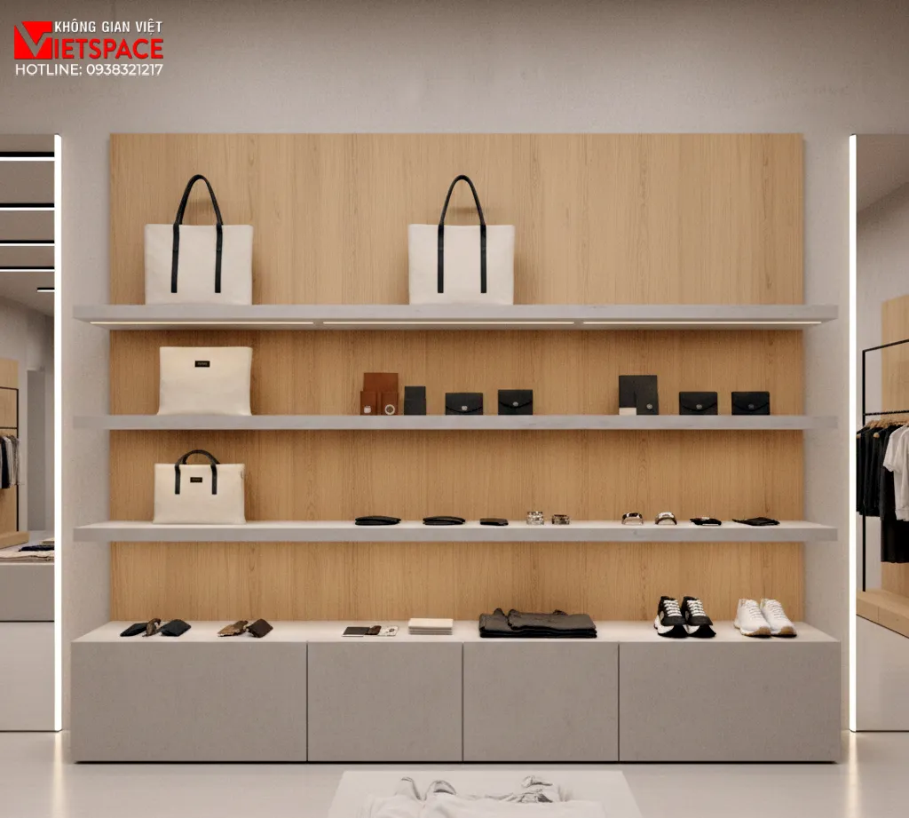 thiết kế cửa hàng thời trang nowwear _3