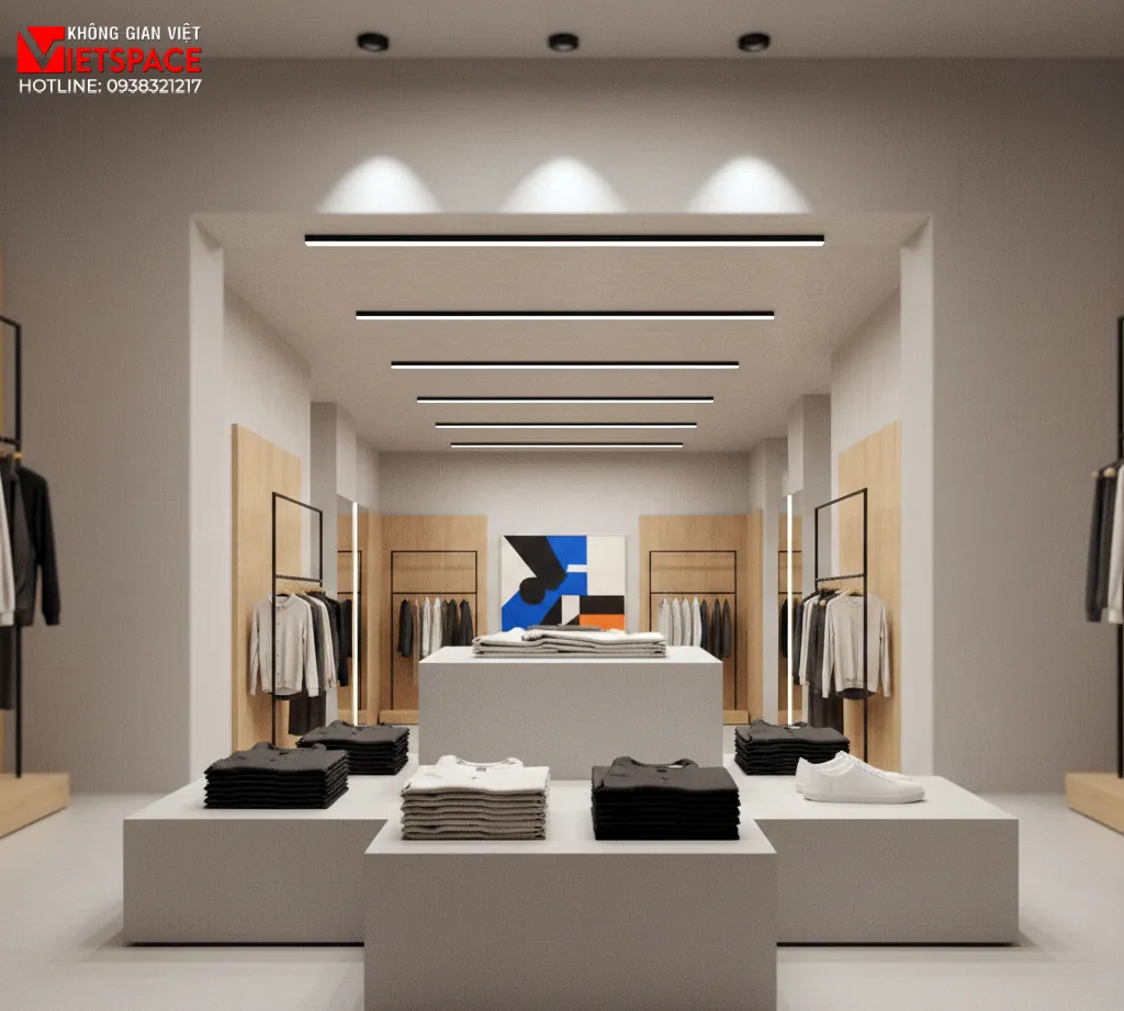 thiết kế cửa hàng thời trang nowwear _7