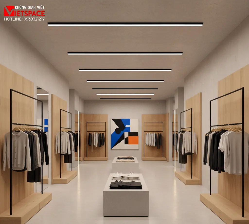 thiết kế cửa hàng thời trang nowwear _9