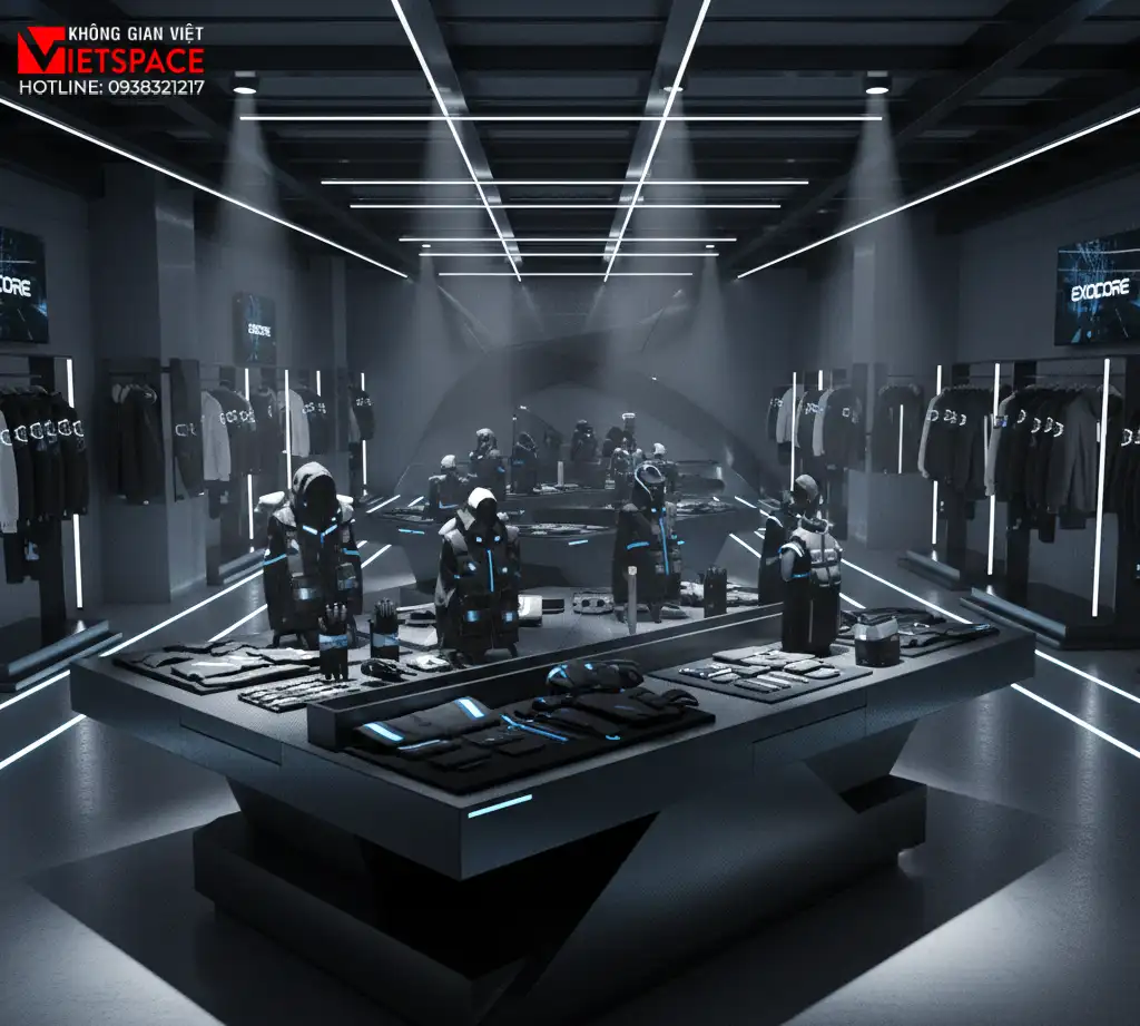 thiết kế cửa hàng thời trang exocore _3