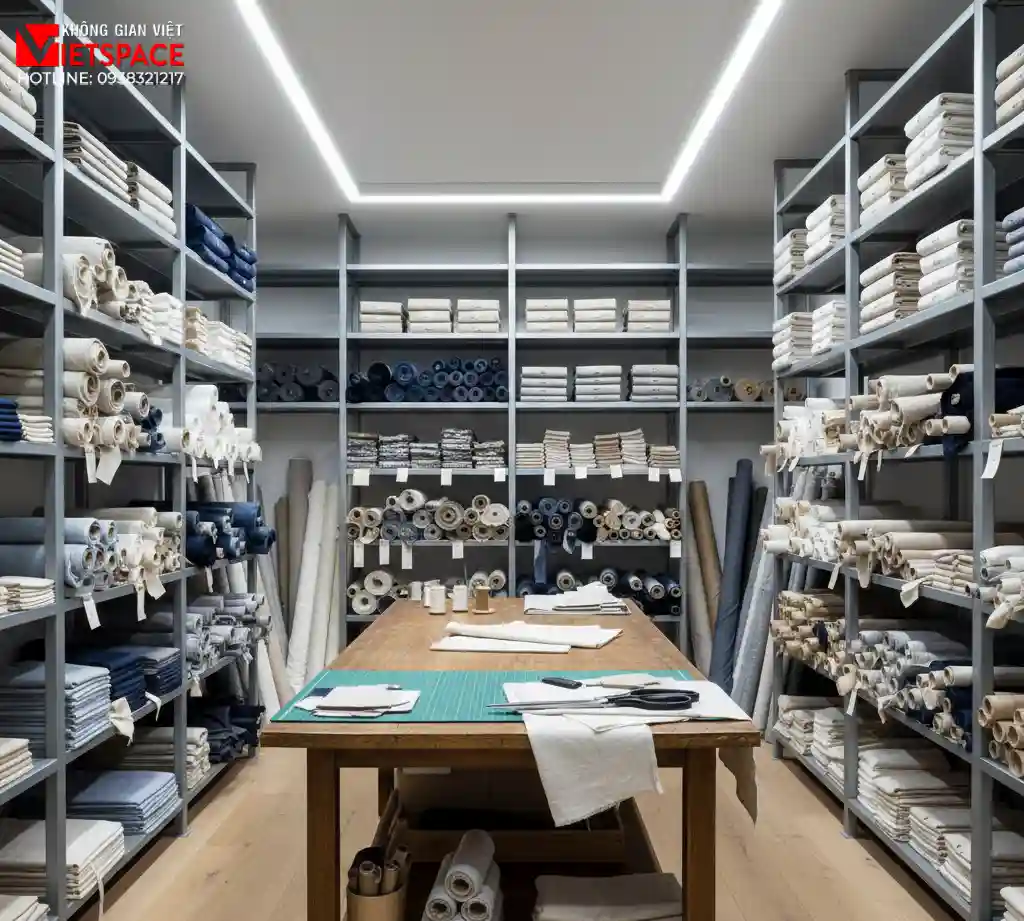thiết kế cửa hàng thời trang exposed fabric _4