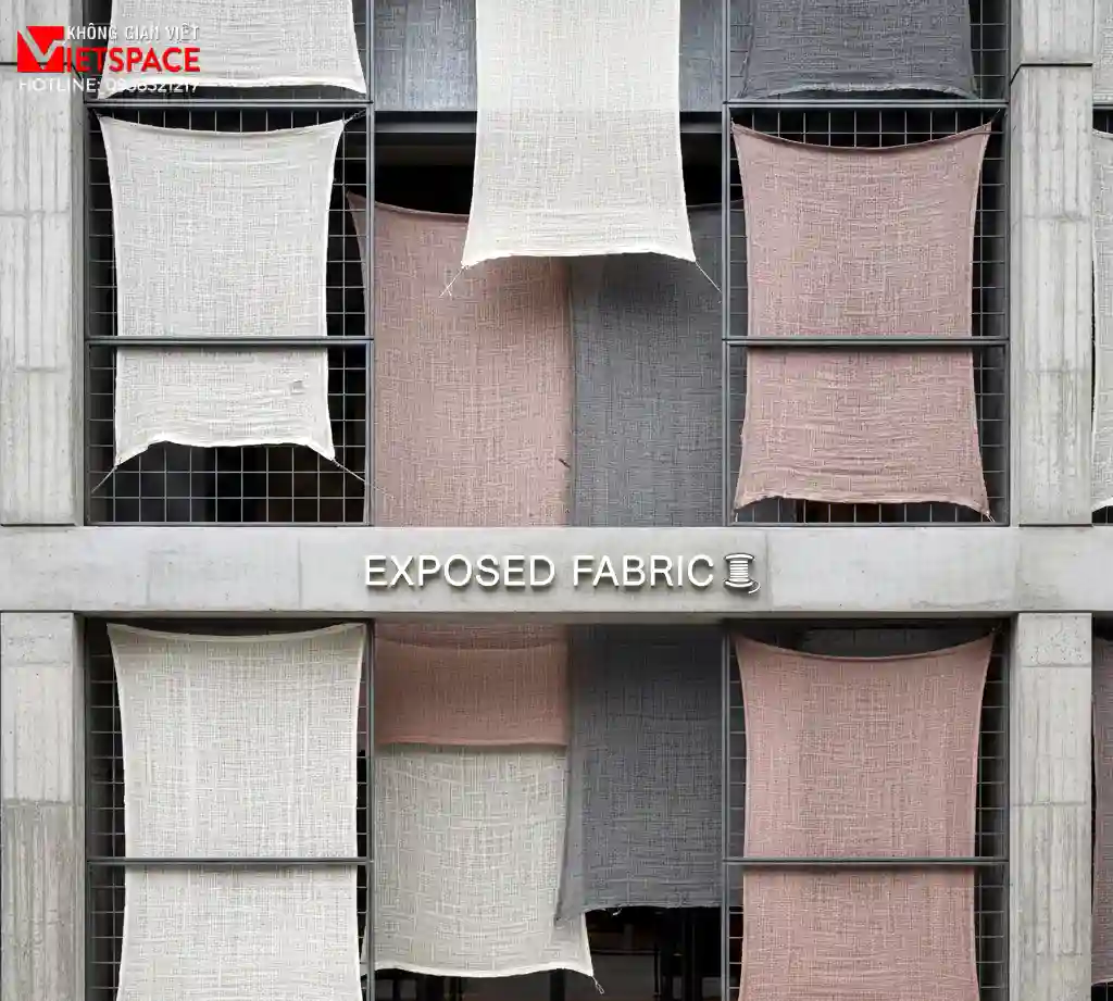 thiết kế cửa hàng thời trang exposed fabric _2