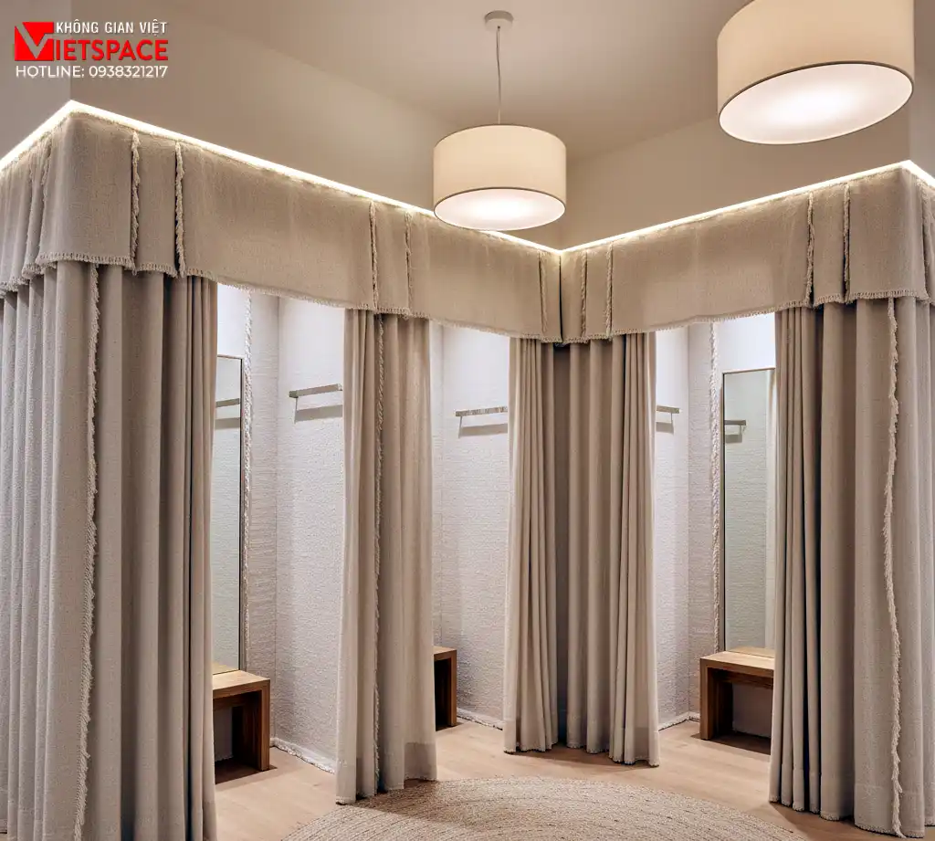 thiết kế cửa hàng thời trang exposed fabric _11