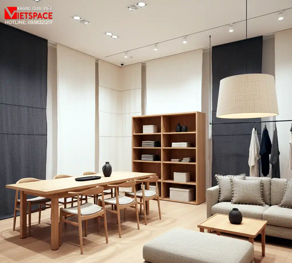 thiết kế cửa hàng thời trang exposed fabric _15