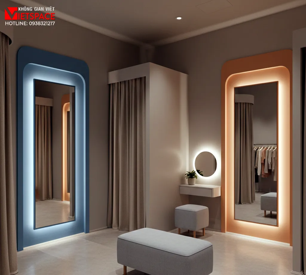 thiết kế cửa hàng thời trang frame color _3