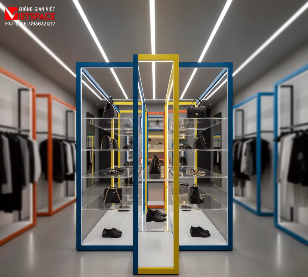 thiết kế cửa hàng thời trang frame color _4