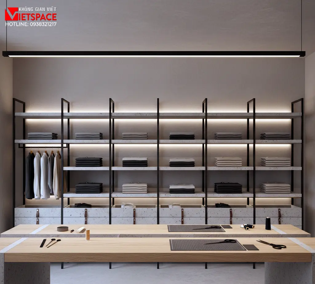 thiết kế cửa hàng thời trang stone & stitch _4