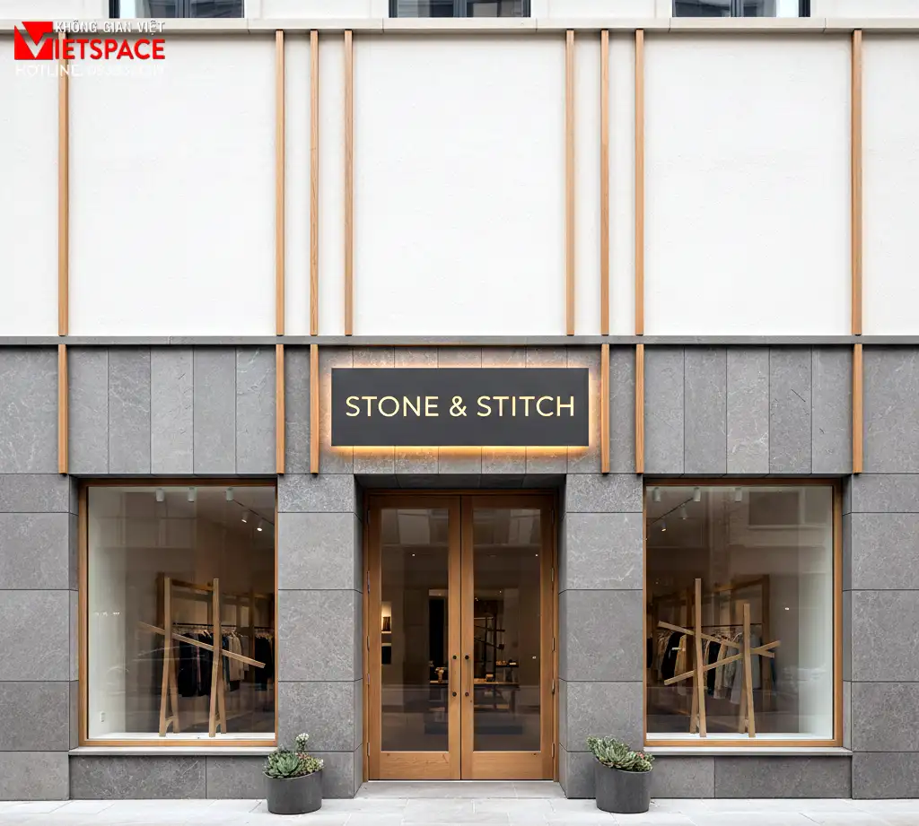thiết kế cửa hàng thời trang stone & stitch _2
