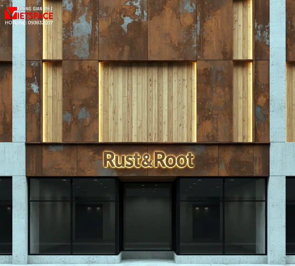 thiết kế cửa hàng thời trang rust & root _2
