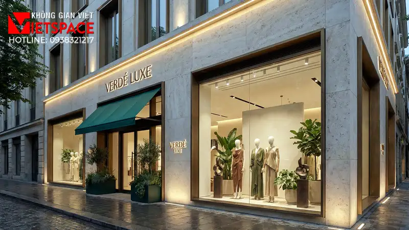 thiết kế cửa hàng thời trang verdé luxe _2