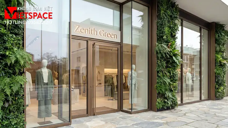 thiết kế cửa hàng thời trang zenith green _13