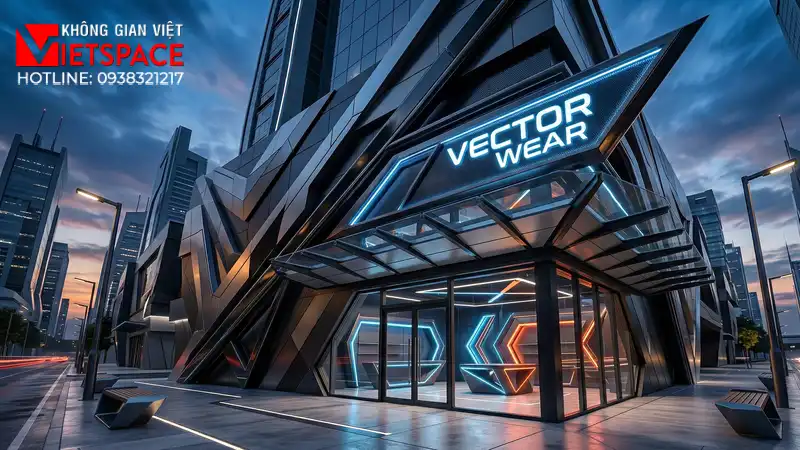 thiết kế cửa hàng thời trang vector wear _1