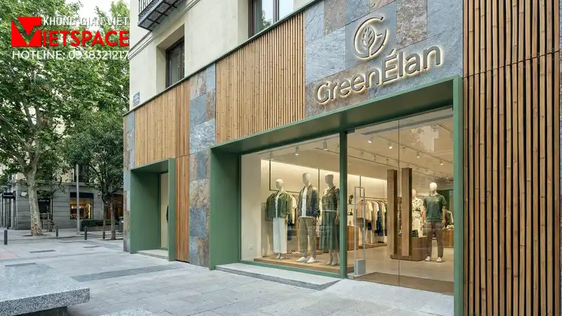 thiết kế cửa hàng thời trang greenélan _2