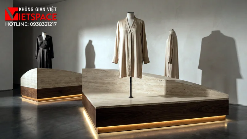thiết kế cửa hàng thời trang luxleaf studio _3