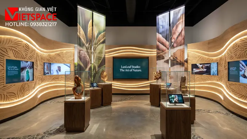 thiết kế cửa hàng thời trang luxleaf studio _4